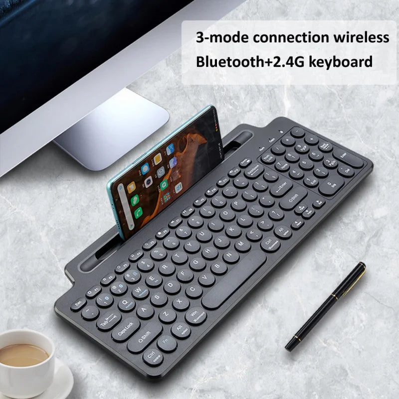 Drahtlose Tastatur Bluetooth Tastatur Maus Kartensteckplatz Ziffernblock für Android IOS Desktop Laptop PC Gamer