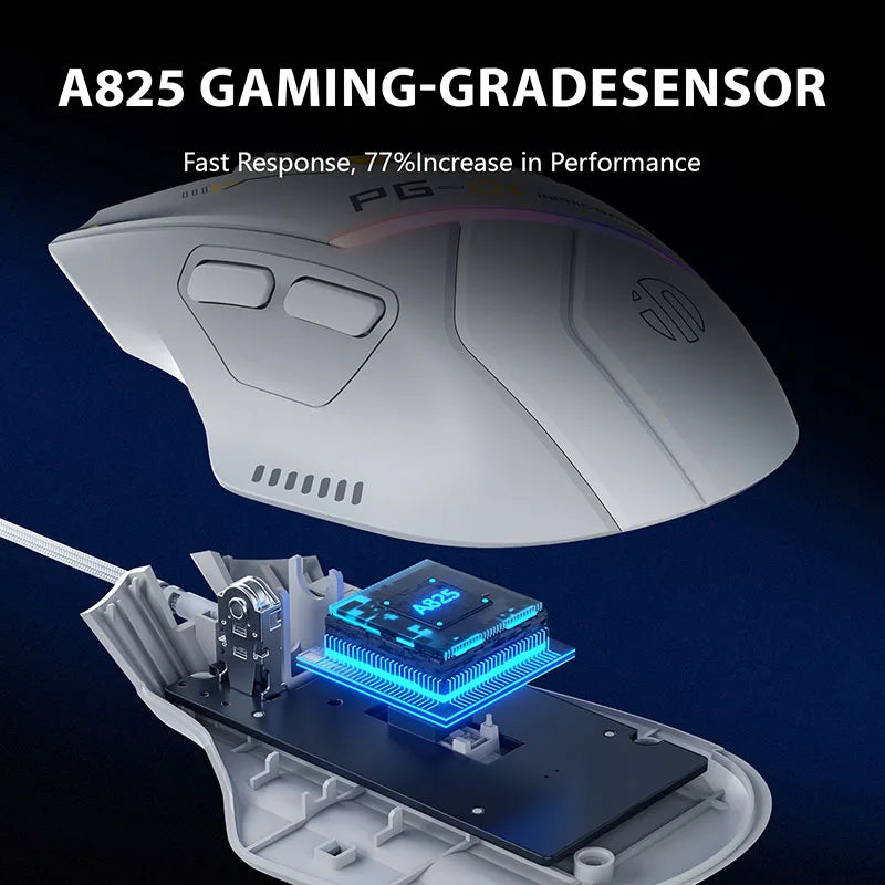 Mouse para jogos com fio ergonômico E-sports